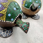 Painted Coconut Sea Turtle Bobblehead Handmade Purple Dot (1 sea turtle approx. 6.5 inches) Painted Coconut Sea Turtle for home décor! Copyright 2025 SeaShellSupply.com.