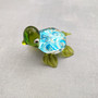 Swirl Glass Sea Turtle Figurine Green Blue (1 figure approx. 1.5 inches) Swirly Green Blue Glass Sea Turtle for gifts décor & collecting!