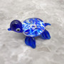 Swirl Glass Sea Turtle Figurine Blue (1 sea turtle figure approx. 1.5 inches) Swirly Blue Glass Sea Turtle for gifts décor & collecting!