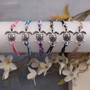 Sea Turtle Charm Bracelet Lavender Purple White Cord (approx. 5-7+ inches AROUND) Purple Sea Turtle String Bracelet Jewelry for gifting! Copyright 2025 SeaShellSupply.com.\n