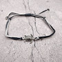Sea Turtle Charm Bracelet Black Grey White Cord (approx. 5-7+ inches AROUND) Black Grey Sea Turtle String Bracelet Jewelry for gifting!