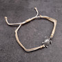 Sea Turtle Charm Bracelet Taupe Beige White Cord (approx. 5-7+ inches AROUND) Tan white Sea Turtle Cord Bracelet great for gifting! Copyright 2025 SeaShellSupply.com.