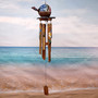 Painted Coconut Sea Turtle Bamboo Wind Chime Red Dot (1 chime approx. 30 x 5 inches) Hanging Painted Sea Turtle Chime for patio decor! Copyright 2025 SeaShellSupply.com.