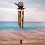 Painted Coconut Sea Turtle Bamboo Wind Chime Red Dot (1 chime approx. 30 x 5 inches) Hanging Painted Sea Turtle Chime for patio decor! Copyright 2025 SeaShellSupply.com.