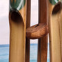 Painted Coconut Sea Turtle Bamboo Wind Chime Red Dot (1 chime approx. 30 x 5 inches) Hanging Painted Sea Turtle Chime for patio decor! Copyright 2025 SeaShellSupply.com.