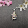 Multi Color Sea Turtle Necklace Rhinestone Pendant (approx. 16+ inches AROUND) Colorful Sea Turtle Jewelry a gift for ocean life enthusiast! Copyright 2025 SeaShellSupply.com.
