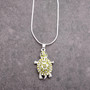 Green Sea Turtle Necklace Silver Rhinestone Pendant (approx. 16+ inches AROUND) Colorful Sea Turtle Jewelry a gift for ocean life lovers! Copyright 2025 SeaShellSupply.com.