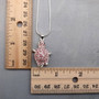 Purple Sea Turtle Necklace Silver Rhinestone Pendant (approx. 16+ inches AROUND) Plum Colored Sea Turtle Jewelry gift for ocean life lovers! Copyright 2025 SeaShellSupply.com.