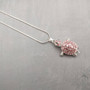 Purple Sea Turtle Necklace Silver Rhinestone Pendant (approx. 16+ inches AROUND) Plum Colored Sea Turtle Jewelry gift for ocean life lovers! Copyright 2025 SeaShellSupply.com.