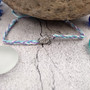 Sea Turtle Bracelet Braided Cord Light Blue Purple White (approx. 5-7+ inches AROUND) Blue Purple String Sea Turtle Bracelet to gift!