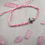 Sea Turtle Bracelet Braided Cord Magenta Pink White (approx. 5-7+ inches AROUND) Rose Blush White Knit String Sea Turtle Bracelet to gift! Copyright 2025 SeaShellSupply.com.
