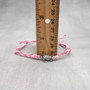Sea Turtle Bracelet Braided Cord Magenta Pink White (approx. 5-7+ inches AROUND) Rose Blush White Knit String Sea Turtle Bracelet to gift! Copyright 2025 SeaShellSupply.com.