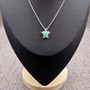 Silver Tone Sea Turtle Pendant Necklace Turquoise Shell with Crystal Accents (approx 16 inches AROUND) Aqua Silver charm for any look. Copyright 2025 SeaShellSupply.com.