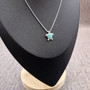 Silver Tone Sea Turtle Pendant Necklace Turquoise Shell with Crystal Accents (approx 16 inches AROUND) Aqua Silver charm for any look. Copyright 2025 SeaShellSupply.com.