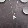 Sea Turtle Necklace Blue Gold Color (1 necklace approx. 16+ inches AROUND) Gold Tone Light Blue Sea Turtle charm necklace for gifting! Copyright 2025 SeaShellSupply.com.