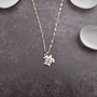 Sea Turtle Necklace Blue Gold Color (1 necklace approx. 16+ inches AROUND) Gold Tone Light Blue Sea Turtle charm necklace for gifting! Copyright 2025 SeaShellSupply.com.