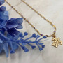Sea Turtle Necklace Purple Gold Color (1 necklace approx. 16+ inches AROUND) Elegant Gold Tone Violet Sea Turtle charm necklace gift! Copyright 2025 SeaShellSupply.com.