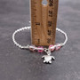 Sea Turtle Anklet Light Pink Beads Silver Color (approx. 9+ inches AROUND) Cute Pink Sea Turtle Charm Anklet for any beachy outfit! Copyright 2025 SeaShellSupply.com.