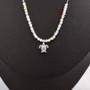 Sea Turtle Charm Necklace Orange Green Blue Beads Silver Color (approx. 14+ inches AROUND) Sea Turtle Necklace Jewelry for seaside wear! Copyright 2025 SeaShellSupply.com.