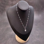 Sea Turtle Charm Necklace Delicate Green Peach White Beads (approx. 14+ inches AROUND) Silver Sea Turtle Necklace great for gifting! Copyright 2025 SeaShellSupply.com.