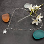 Sea Turtle Charm Necklace Delicate Pink Peach White Beads Silver Color (approx. 14+ inches AROUND) Sea Turtle Necklace for resort wear! Copyright 2025 SeaShellSupply.com.