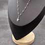 Sea Turtle Charm Necklace Delicate Pink Peach White Beads Silver Color (approx. 14+ inches AROUND) Sea Turtle Necklace for resort wear!
