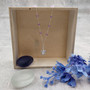 Sea Turtle Charm Necklace Delicate Purple Beads Silver Color (approx. 14+ inches AROUND) Violet Silver Sea Turtle Chain for resort wear!