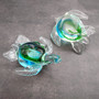 Glass Sea Turtle Figurine Spiral Aqua Green (1 figure approx. 4.5 inches long) Blue Green Glass Sea Turtle for home decor & gifting! Copyright 2025 SeaShellSupply.com.