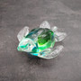 Glass Sea Turtle Figurine Spiral Aqua Green (1 figure approx. 4.5 inches long) Blue Green Glass Sea Turtle for home decor & gifting!