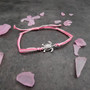 Sea Turtle Charm Bracelet Pink White Cord (approx. 5-7+ inches AROUND) Rose Carnation Sea Turtle String Bracelet Jewelry a thoughtful gift! Copyright 2025 SeaShellSupply.com.