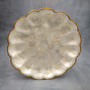 Round Capiz Shell Dish Gold Scalloped Edge (One shell dish approx. 10+ inches) Scallop Edged Round Capiz Shell Dish for any coastal home!