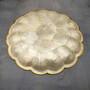 Round Capiz Shell Dish Gold Scalloped Edge (One shell dish approx. 10+ inches) Scallop Edged Round Capiz Shell Dish for any coastal home! Copyright 2025 SeaShellSupply.com.
