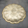 Round Capiz Shell Dish Gold Scalloped Edge (One shell dish approx. 8+ inches) Scallop Edged Round Capiz Shell Dish for any coastal home!