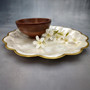 Round Capiz Shell Dish Gold Scalloped Edge (One shell dish approx. 8+ inches) Scallop Edged Round Capiz Shell Dish for any coastal home!