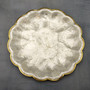 Round Capiz Shell Dish Gold Scalloped Edge (One shell dish approx. 8+ inches) Scallop Edged Round Capiz Shell Dish for any coastal home!