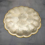 Round Capiz Shell Dish Gold Scalloped Edge (One shell dish approx. 8+ inches) Scallop Edged Round Capiz Shell Dish for any coastal home!