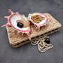 Red Purple Spiny Oyster Pair Spondylus Barbatus (1 shell pair approx. 4X3X3 inches) B GRADE Natural Spiny Oyster shell for decor & display!