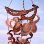 Rustic Driftwood Scallop Seashell Wind Chime (1 chime approx. 9 x 21 inches) Natural brown scallop shell wind chime for home decor!