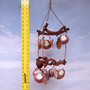 Rustic Driftwood Scallop Seashell Wind Chime (1 chime approx. 9 x 21 inches) Natural brown scallop shell wind chime for home decor!