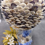 Blue Purple Cay Cay Shell Ball Sphere (approx. 8+ inches) Donax Variabilis Shell Ball for beach house table display & home decor!