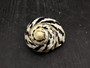 West Indian Top Polished Seashell Black Cittarium Pica (1 shell approx. 2.5+ inches) AKA Magpie Striped Shell for display arts & crafts!
