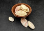 Sunrise Tellin Clam Seashells (10 pcs.) - Tellina Radiata. Multiple sherbert colored ribbed shells in a pile. Copyright 2025 SeaShellSupply.com.