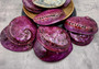 Polished Violet Midas Abalone (5-6 inches) - Haliotis Midae. Big round purple and black mixture. Copyright 2022 SeaShellSupply.com.