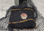 Decorative Fish Net Black Nylon Tied (1 net approx. 4x9 feet) Recycled Fishing net for ocean art projects crafts & nautical themed parties! Copyright 2026 SeaShellSupply.com.