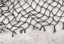 Decorative Fish Net Black Nylon Tied (1 net approx. 4x9 feet) Recycled Fishing net for ocean art projects crafts & nautical themed parties! Copyright 2026 SeaShellSupply.com.