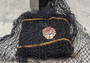 Decorative Fish Net Black Nylon Tied (1 net approx. 4x9 feet) Recycled Fishing net for ocean art projects crafts & nautical themed parties!