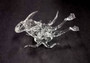 Glass Blown Figurine Shark with Diver - (1 figurine approx. 3X6 inches). figurine glass smooth decoration with supportive base. Copyright 2022 SeaShellSupply.com.
