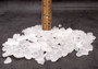 Beach Glass - Small Tumbled Rough Frosty White - (approx. 1 Kilogram/2.2 lbs. .25-1 inches). Multiple stone pebbles in a pile. Copyright 2025 SeaShellSupply.com.