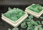 Beach Glass - Medium Tumbled Rough Coke Bottle Green - (approx. 1 Kilogram/2.2 lbs. .5-1.25 inches). Multiple green glass pieces in different shapes. Copyright 2025 SeaShellSupply.com.
