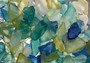 Beach Glass - Small Tumbled Rough Blue, Green & White Atlantic Assorted - (approx. 1 Kilogram/2.2 lbs. .25-1 inches)